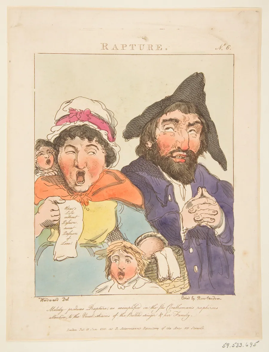 Rapture (Le Brun Travested, or Caricatures of the Passions) by Rudolph Ackermann, London