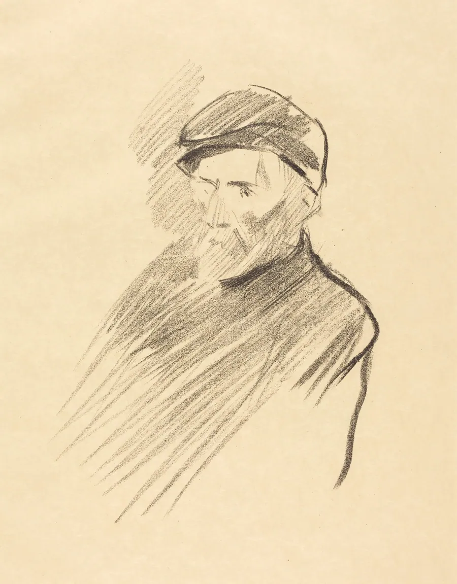 Portrait de Renoir (1ère planche) (Portrait of Renoir) (first plate) by Jean-Louis Forain