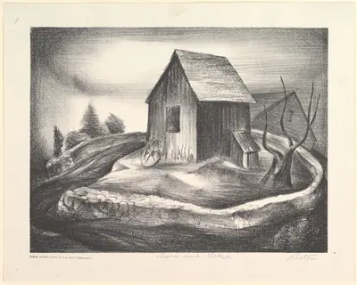 Barn and Tree