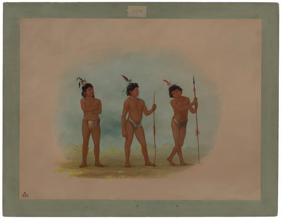 Three Auca Children by George Catlin