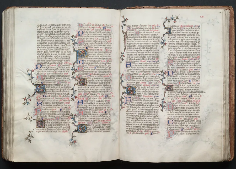 The Gotha Missal:  Fol. 124r, Text by Master of the Boqueteaux