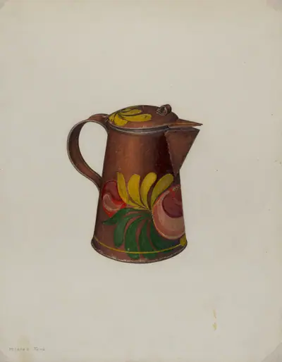 Toleware Syrup Pot
