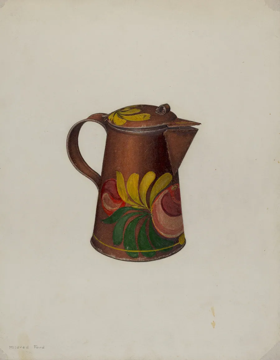 Toleware Syrup Pot by Mildred Ford