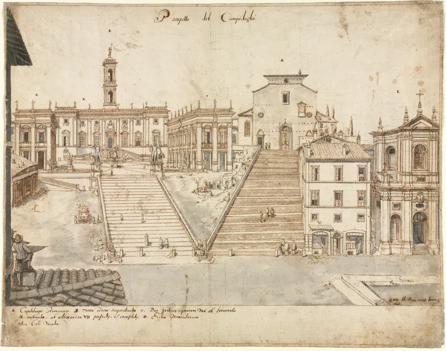 Eighteen Views of Rome: The Campidoglio by Lievin Cruyl