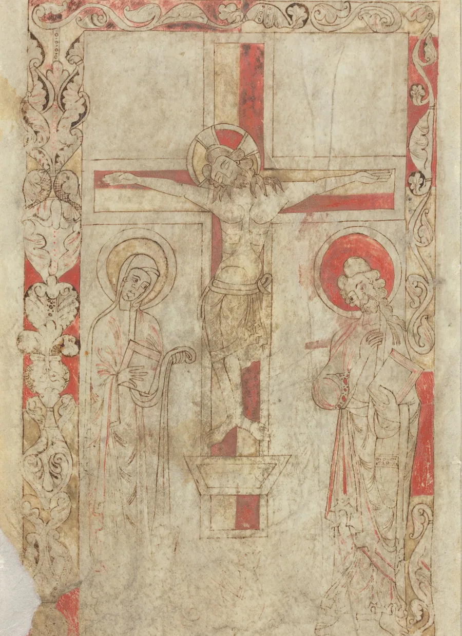 The Crucifixion [verso] by French 12th Century