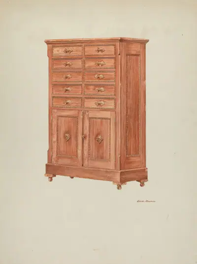 "Highboy" (Chest of Drawers)