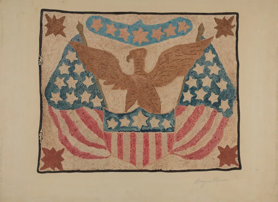 Hooked Rug by Georgine E. Mason