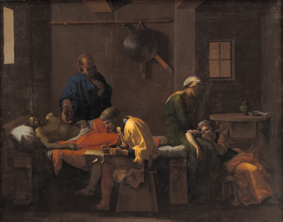 Eudamidas' testamente by Nicolas Poussin
