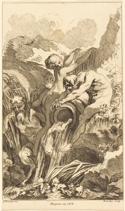 Satyr, Nymph and River God