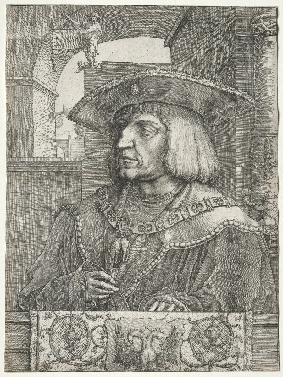 Emperor Maximilian I by Lucas van Leyden
