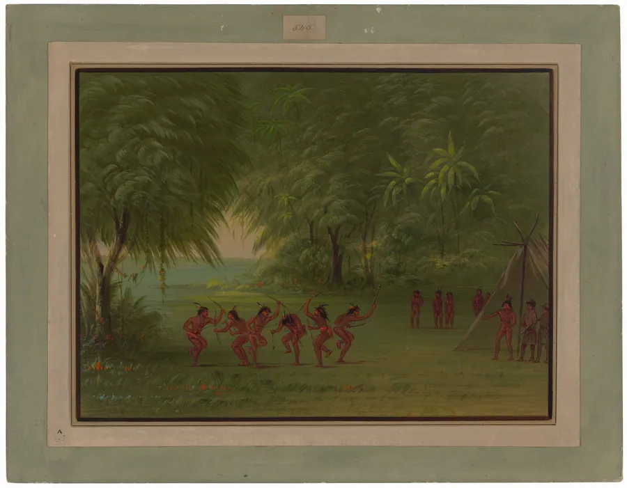 Tapuya Encampment by George Catlin