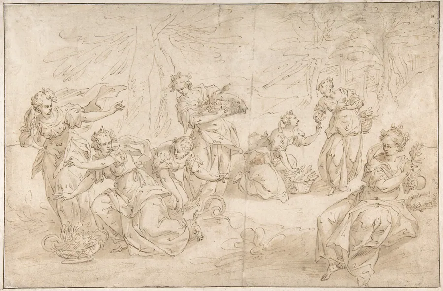 Eurydice Bitten by a Serpent by Hendrick de Clerck