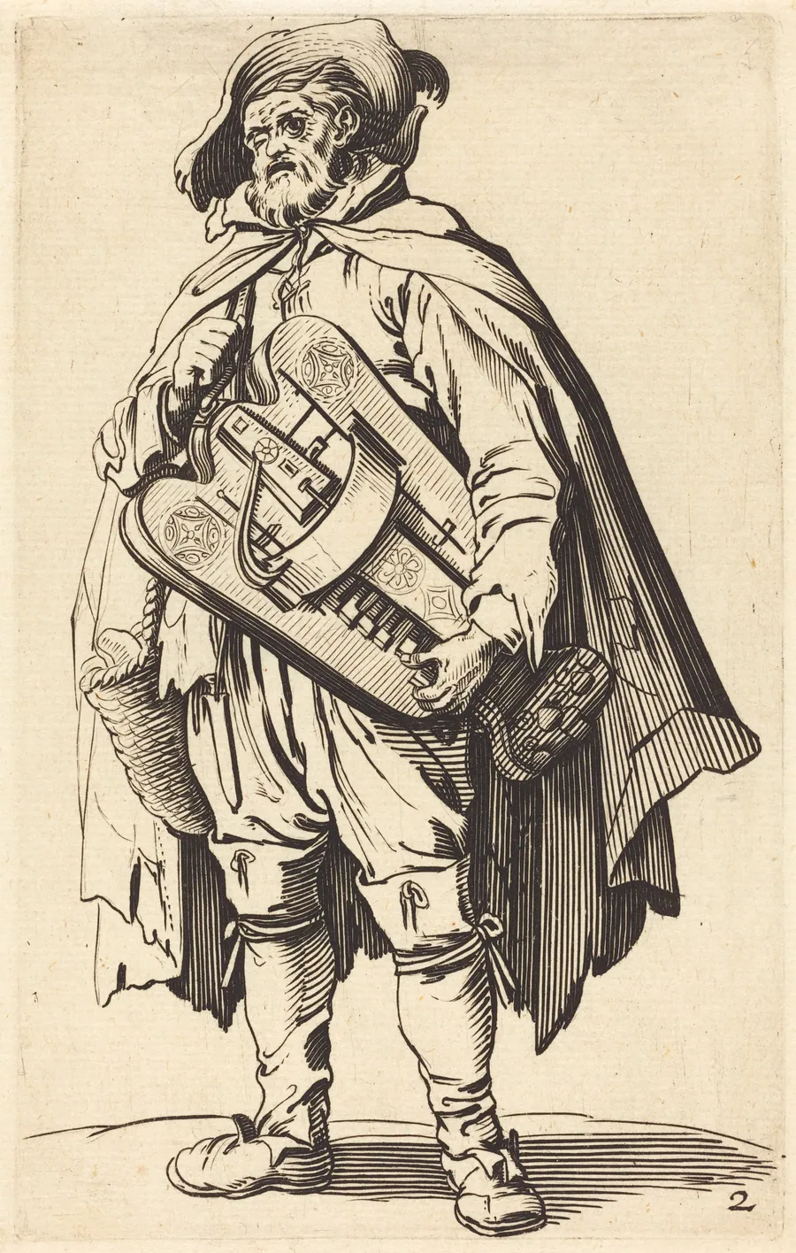The Hurdy-Gurdy Player by French 17th Century