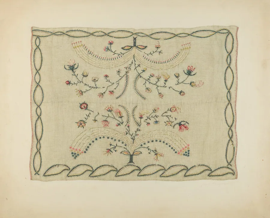 Embroidered Blanket by Jenny Almgren