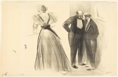 Trois dessins sur une feuille (Three Drawings on a Sheet)