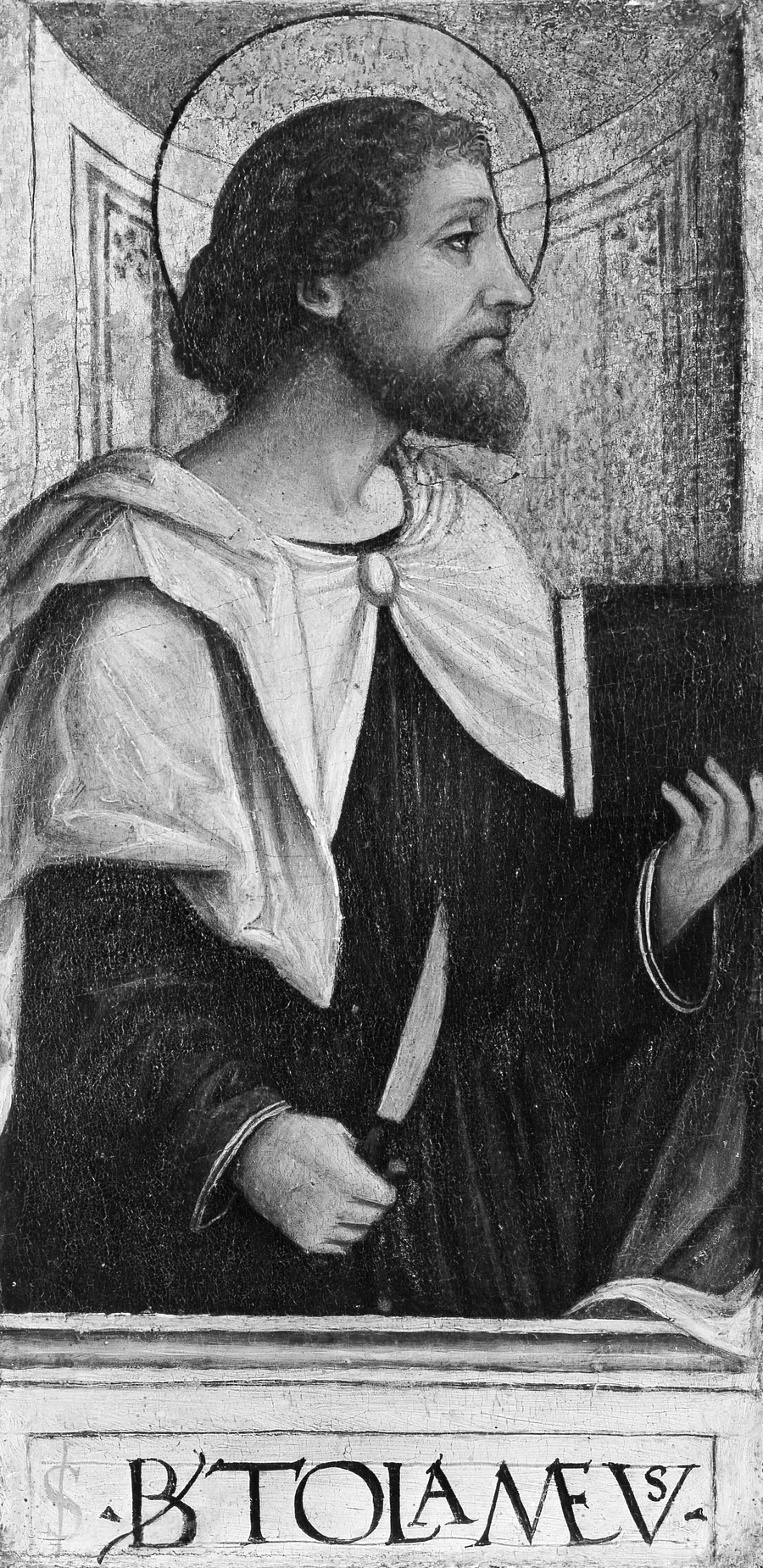 The Twelve Apostles: Saints Bartholomew, Andrew, Matthew, James the Greater, Thaddeus, Philip, James the Lesser, Simon, Peter, Paul, Thomas, and John by Bergognone (Ambrogio di Stefano da Fossano)