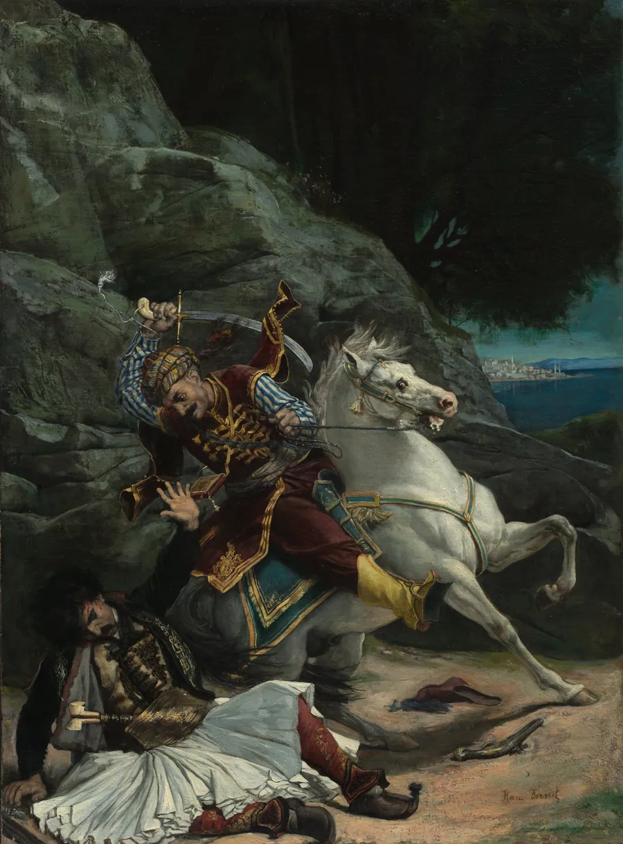 Combat of a Greek and a Turk by Horace Vernet