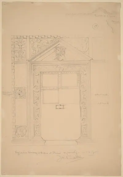 Byzantine Doorway with Duomo, Rimini