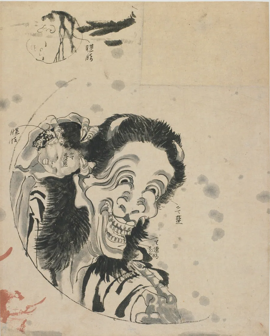 A Spirit from the Hyaku Monogatari by Katsushika Hokusai 葛飾北斎 (1760-1849)