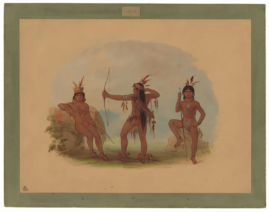 Three Woyaway Indians by George Catlin