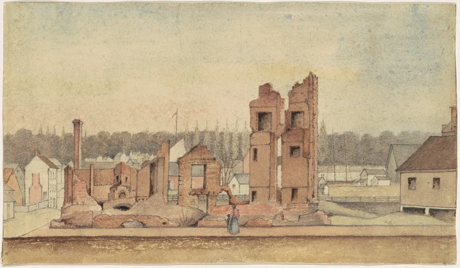 Ruins of a Tavern, Petersburg, Virginia by William Skinner Simpson, Jr.
