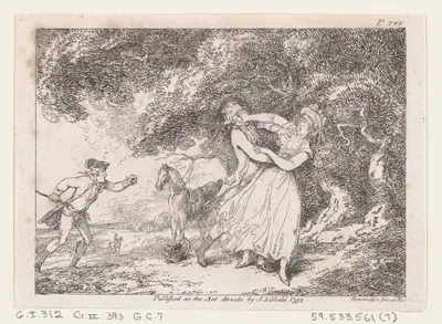 Joseph Hastens to Rescue Fanny from Imminent Danger, from "The Adventures of Joseph Andrews, and his friend Mr. Abraham Adams"