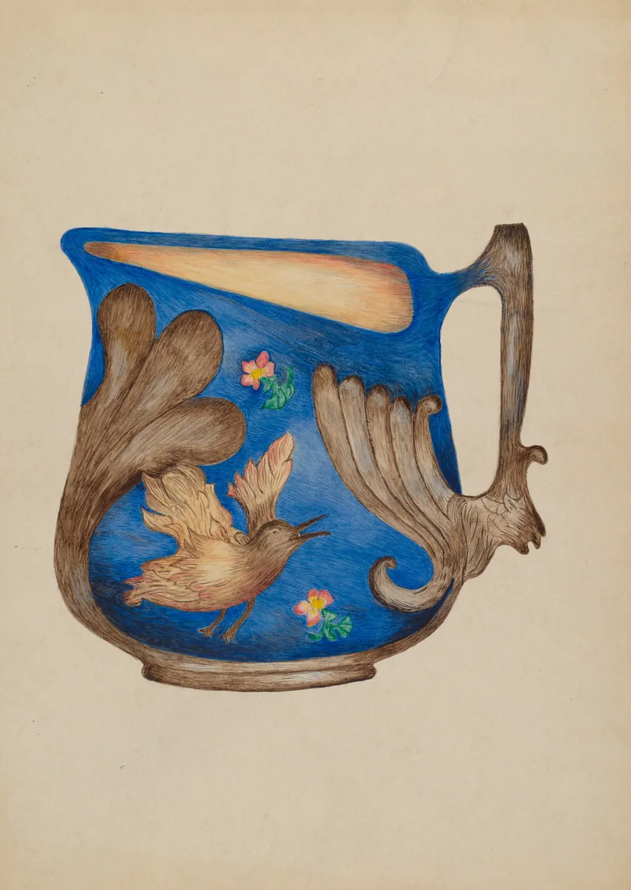 Majolica Pitcher by Della Button