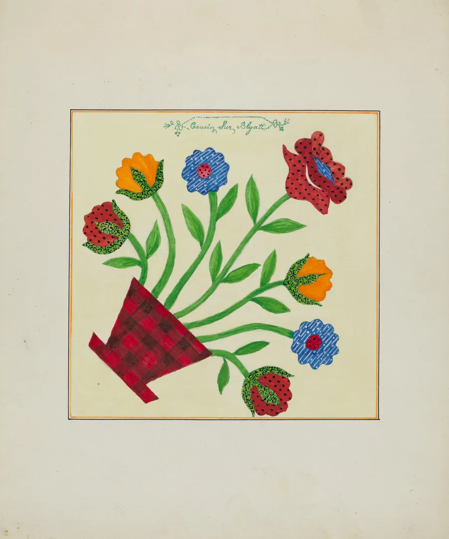 Pieced Autograph Quilt (1 Square) by Cornelius Christoffels