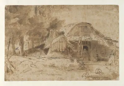 Cottage near the Entrance to a Wood