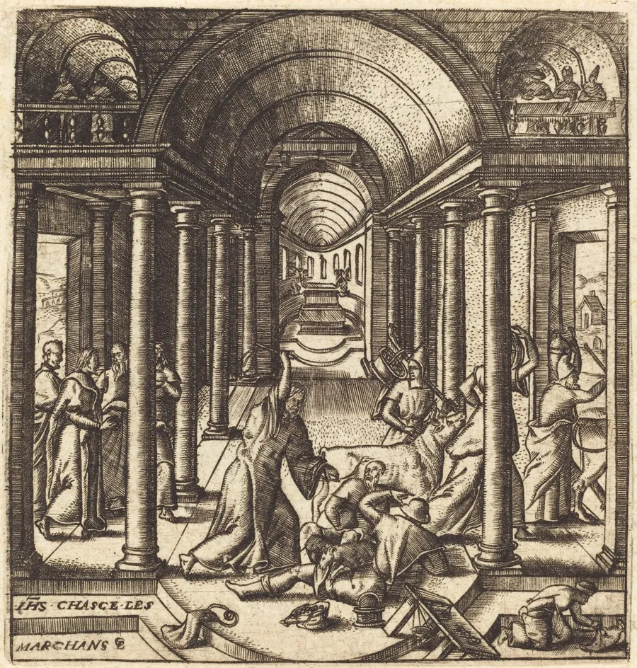 Christ Driving the Money Changers from the Temple by Léonard Gaultier