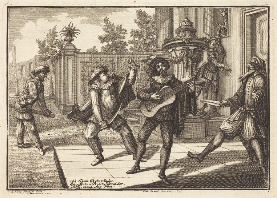 Scaramouche Distracts Pantalon by Johann Balthasar Probst