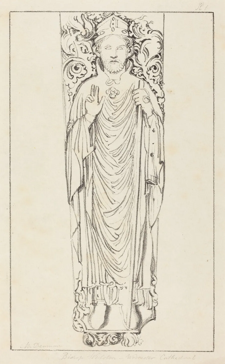 Bishop Wulstan, in Worcester Cathedral by Maria Denman