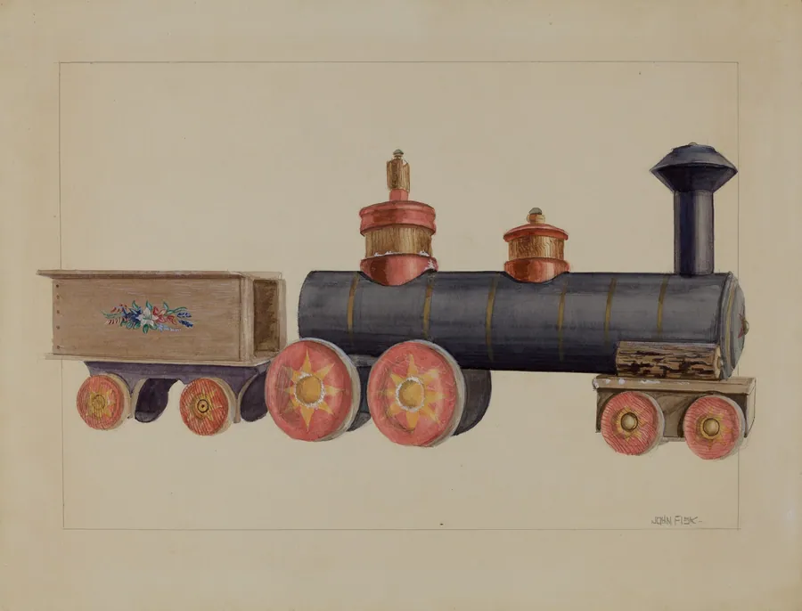 Toy Locomotive by John Fisk