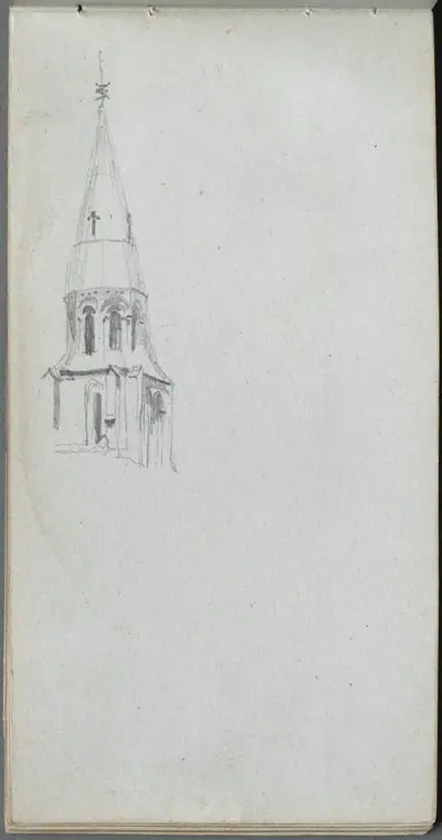 Sketchbook, page 44: Church Spire