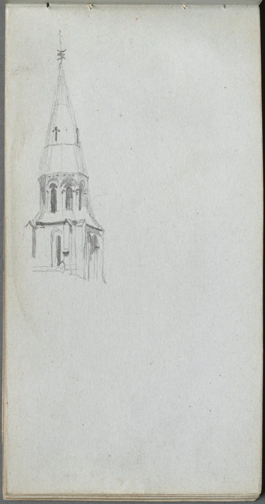 Sketchbook, page 44: Church Spire by Ernest Meissonier