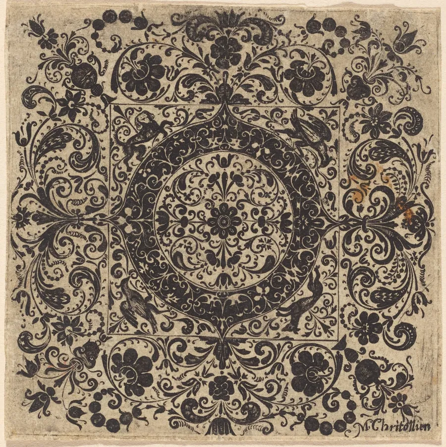Goldsmith's Ornament in Square by M. Christollien