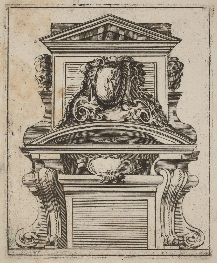 Architectural Motif with a Figure by Carlo Antonio Buffagnotti