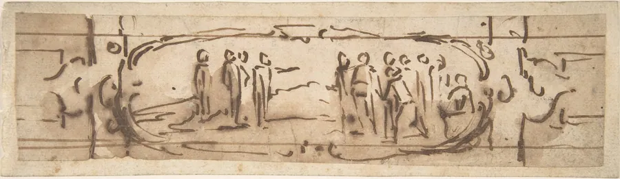 Drawing for a Cartouche by Jacques Callot