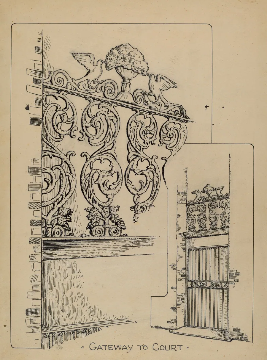 Iron Work on Doorway by Al Curry