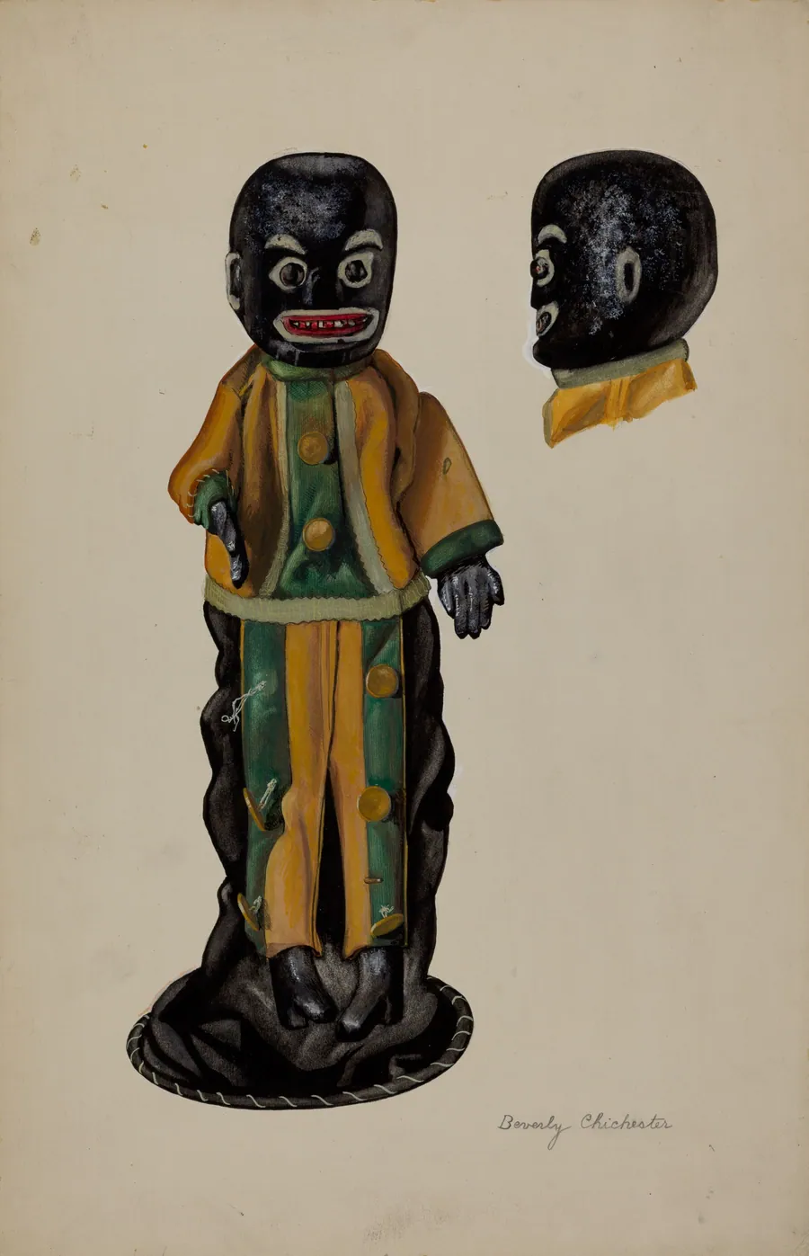 Negro Hand Puppet by Beverly Chichester