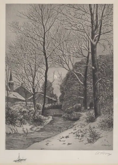 Moonlit Stroll in Winter