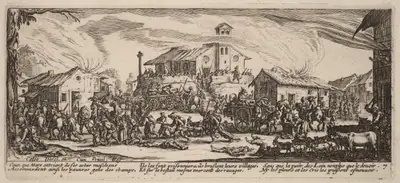 Plundering and Burning a Village