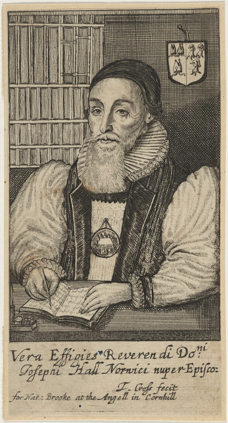 Reverendi Doni: Josephi Hall Norwici Nuper Episco. (Joseph Hall, Bishop of Norwich) by Thomas Cross