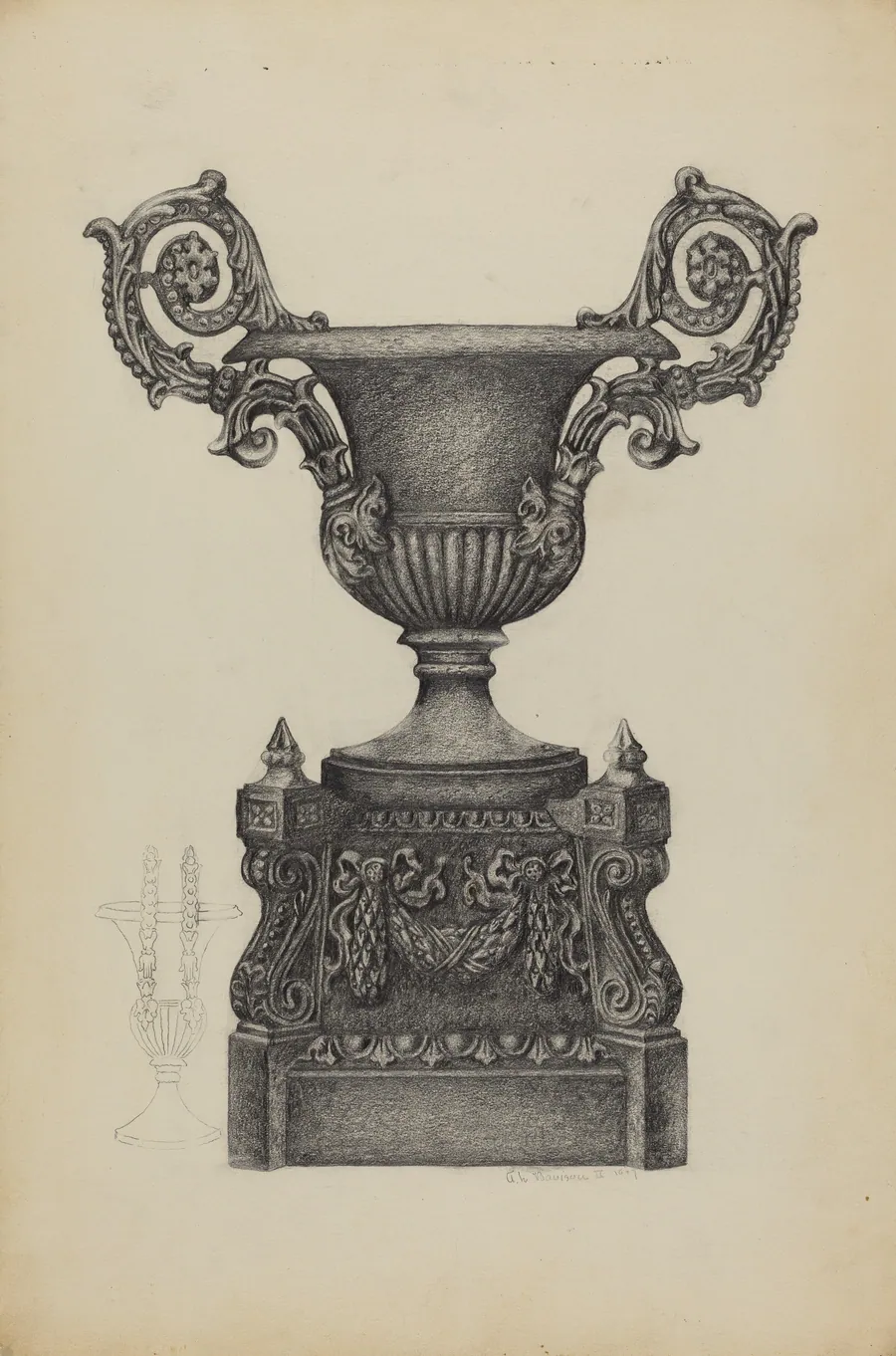 Cast Iron Urn by Austin L. Davison
