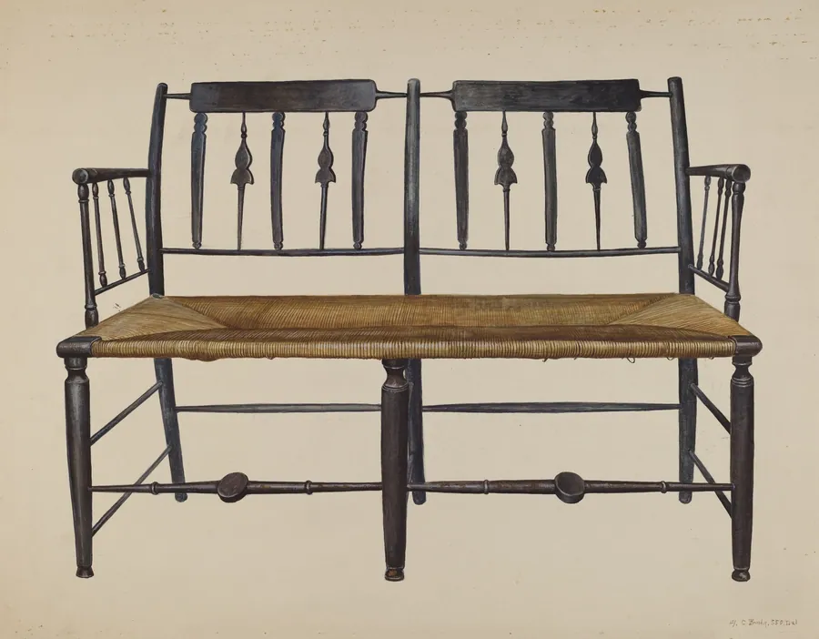 Settee by Amos C. Brinton