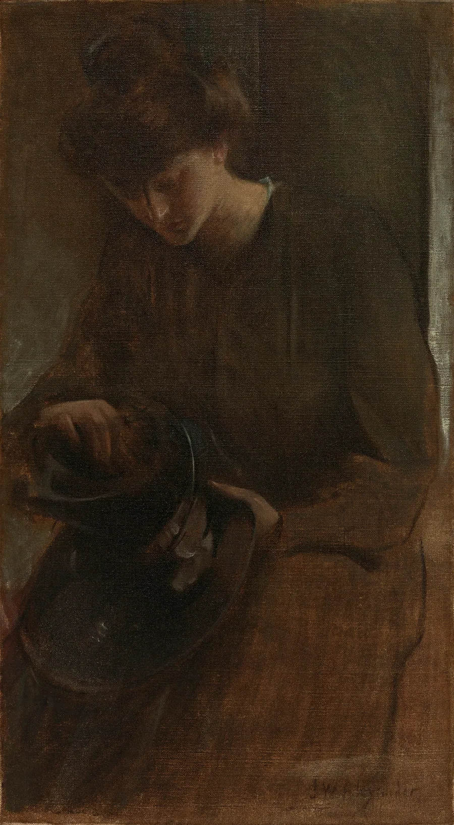 A Toiler by John White Alexander, born Allegheny, PA 1856-died New York City 1915