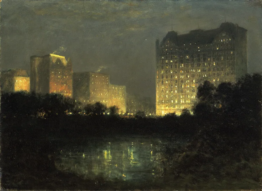 The Plaza by William R. Derrick, born San Francisco, CA 1857-died Rhinebeck, NY 1941