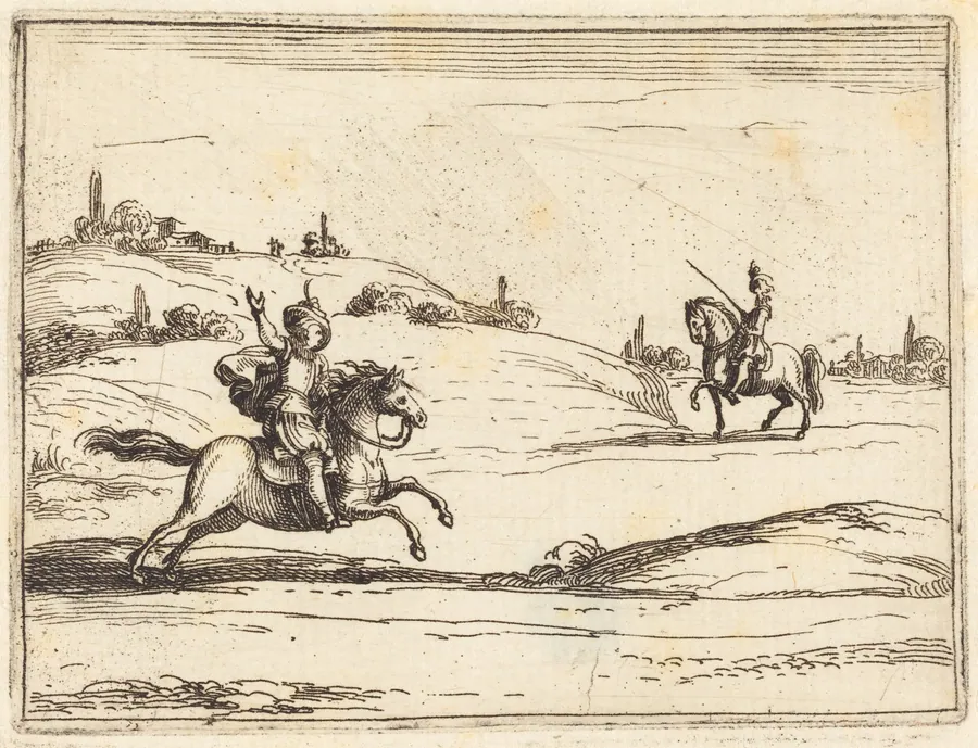 Two Knights by Jacques Callot