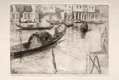 Etchings of Venice: Traghetto San Felice