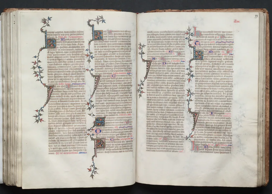 The Gotha Missal:  Fol. 98v, Text by Master of the Boqueteaux
